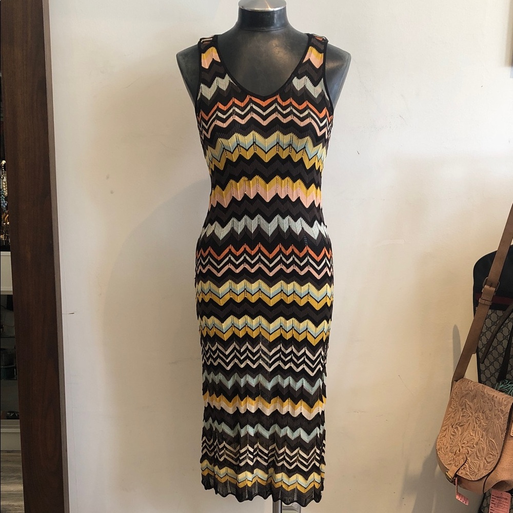 Missoni Multicolor Chevron Midi Dress